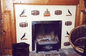 The fireplace