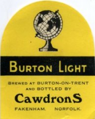 Burton Light Ale label