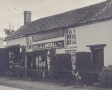 The LONDON HOUSE - Gayton c1918 : The sign above that displaying Mr Lansdell's name shows BAGGES ALES