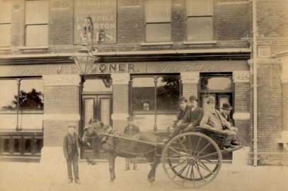 A party outside the house of J SPOONER - Image taken by the ggrandfather of Adrian Taylor in the 1890's