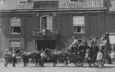 Mr Cooks coach - outside the Black Boys Hotel.