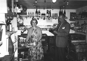 Edith & Joseph Hambling in the servery.