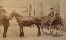 North Walsham Brewery : Lily Press driving, Ted Jarvis holding.