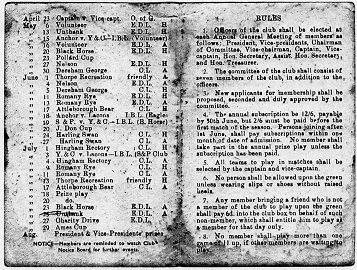 Bowling fixtures 1946