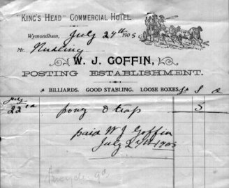 A bill from Mr W. Goffin